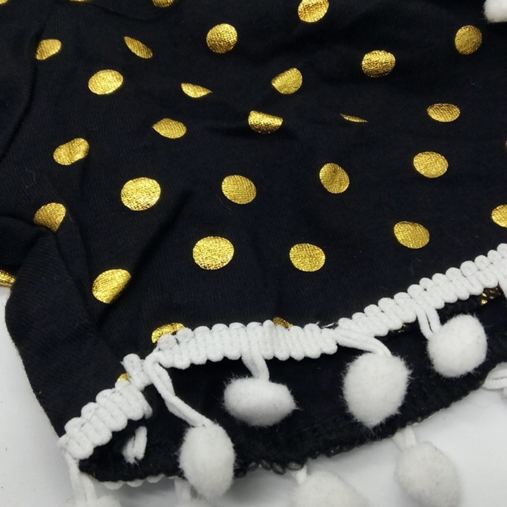 🆕 Polkadots Black short pants whit Gold - Picture 3 of 8
